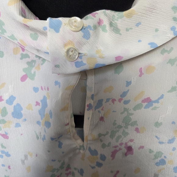 Arabella Blake London New York Vintage Pastel Print Women's Blouse - Picture 4 of 9